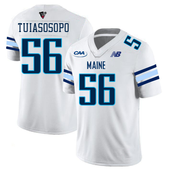 Men #56 Jacob Tuiasosopo Maine Black Bears College Football Jerseys Stitched Sale-White